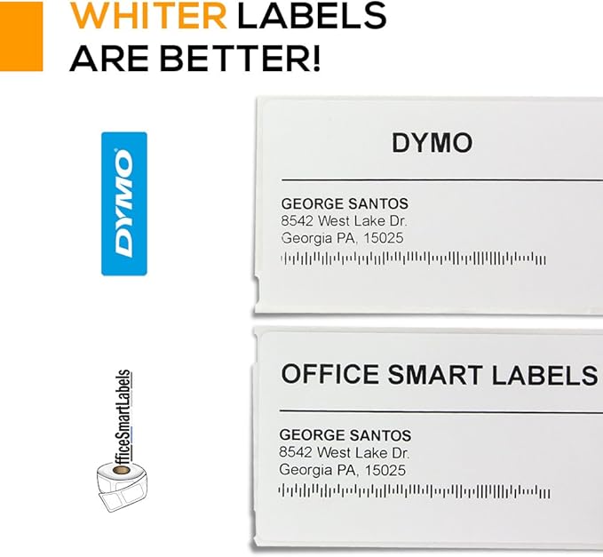 OfficeSmartLabels 2-5/16 x 4 inch Shipping Labels, Compatible with 30256 Labels (18 Rolls / 300 per Roll)