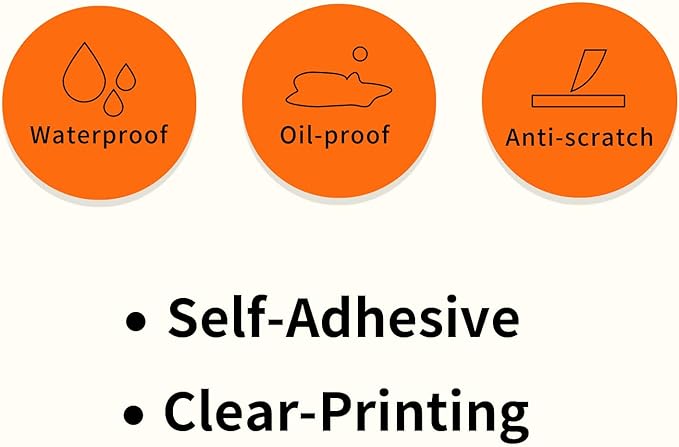 STARLIBOO 2 inch Round Thermal Printer Labels, Circle Direct Thermal Stickers for DIY Logo Design, Shipping, Name Tag, Compatible with Rollo&MUNBYN (600 Labels, Orange)