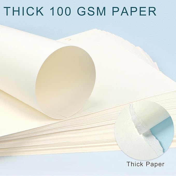 A6 Refill Paper, [5 Pack] Toplive 100GSM Thick Refillable Blank Paper 6 Hole Filler Inserts Loose Leaf Paper 225 Sheets (450 Pages) for 6 Ring Binder Journal Notebook