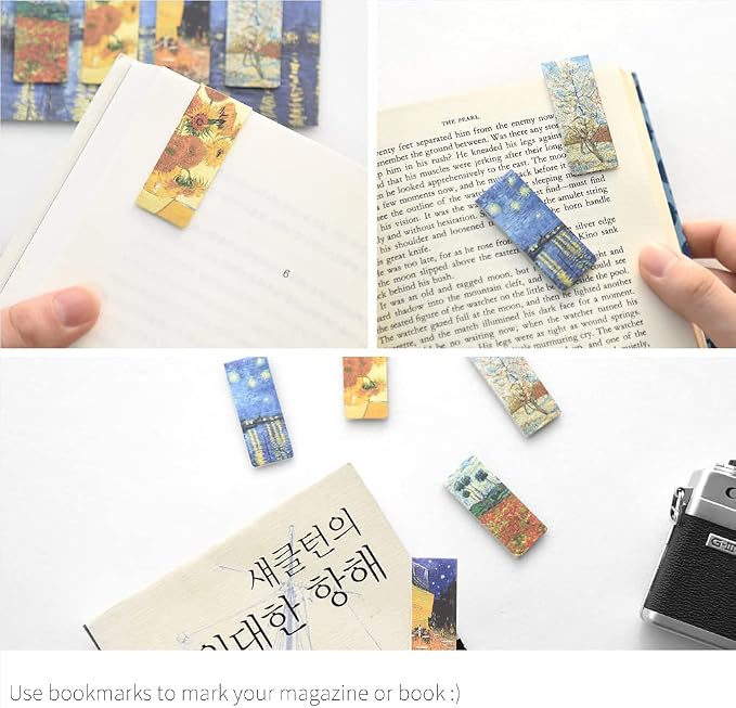 Monolike Magnetic Bookmarks Vincent Van Gogh ver.1 + ver.2, 10 Pieces