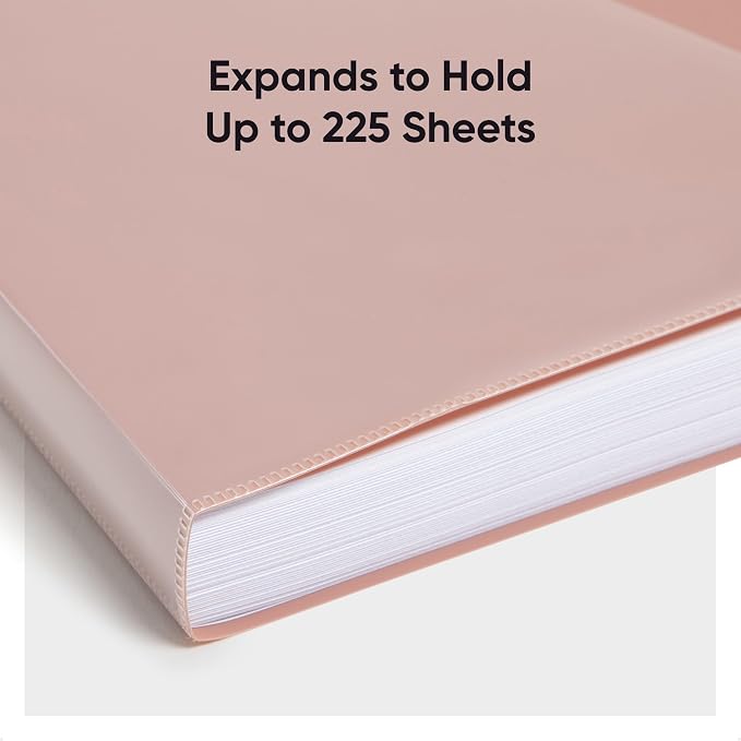 Smead Poly File Folders with Pockets, Folders for Documents, 1/3-Cut Tabs, File Folders Letter Size, Office Supplies, School Supplies (30, Dawn Colors)