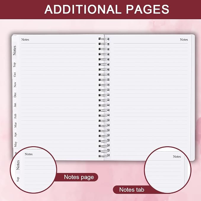 2026-2027 Planner - Academic Planner 2026 2027 for Women & Men, July 2026 - June 2027, Monthly and Weekly Calender with 12 Monthly Tabs, 6.4" x 8.5", Pink