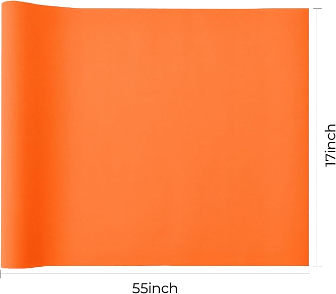 Orange Fabric Book Cover - 17x55", Paper Backed, Binding Cloth for Book Binding, Bookbinding Supplies