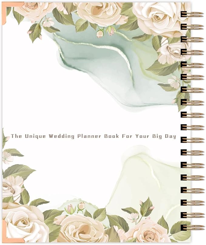 Wedding Planner - Wedding Planner Book and Organizer for the Bride, Wedding Planner Book Unique Engagement Gift for Newly Engaged Couples - Hardcover Bridal Planning Wedding Notebook 11" x 9"