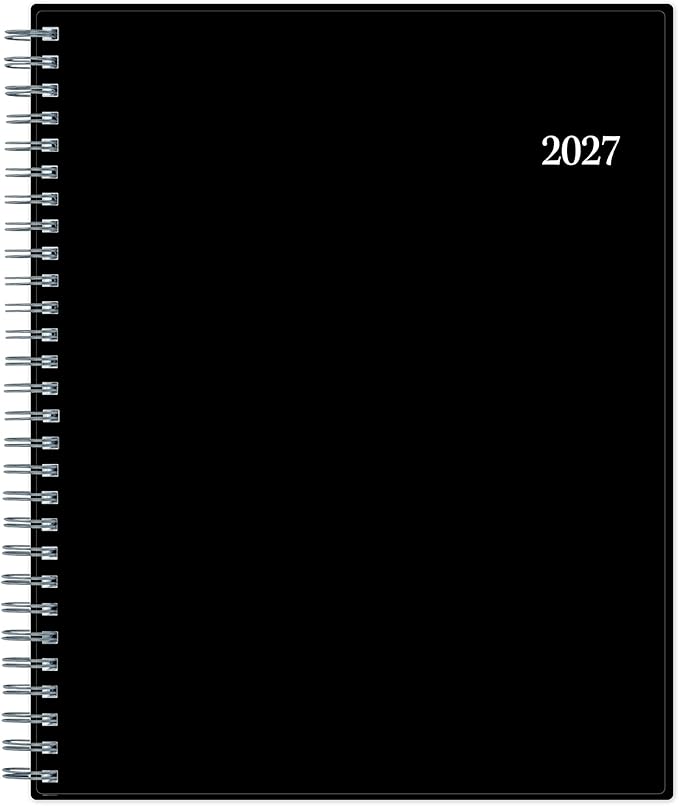 Blue Sky 2027 Weekly and Monthly Planner Calendar, January 2027 - December 2027, 8” x 10.875”, Flexible Cover, Laminated Tabs, Durable Twin Wire Binding, Dainian