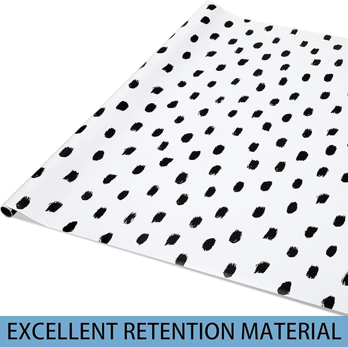Skyygemm 6 Rolls Classroom Bulletin Board Paper Roll Polka Dot 4 x 12 ft Fade Resistant Colored Background Paper Bulk for Art Decor Drawing Craft(Lively White)