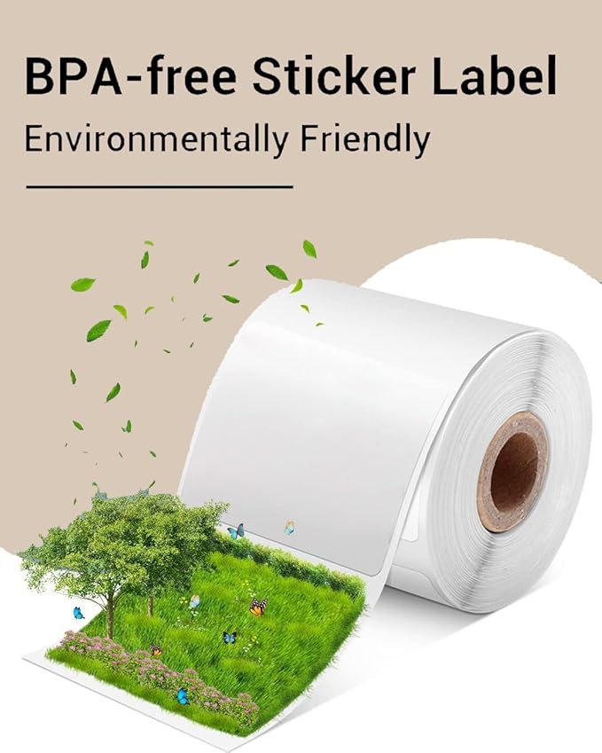 Phomemo Labels M110 -Sticker Labels for M110/M100/M220/M221/M108 Label Printer,1.57"x1.18"(40x30mm), 230 Labels, for Small Business, Home, Office, Black on Yellow