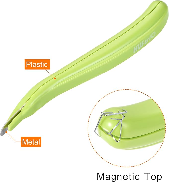 MECCANIXITY Staple Remover Tools, Magnetic Staplers Puller for Office Home Desktop Accessory, Green