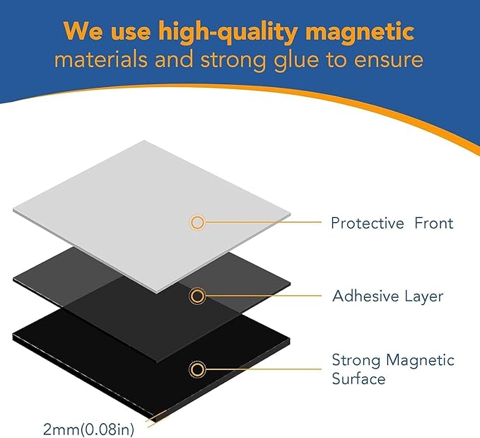 DIYMAG Adhesive Magnetic Sheets - |Each 20x20x2mm| (110 PCS) Align Image with The Magnetics Sheet,Then,Tear Off The Protective Film to Stick The Images on Surface of Binder