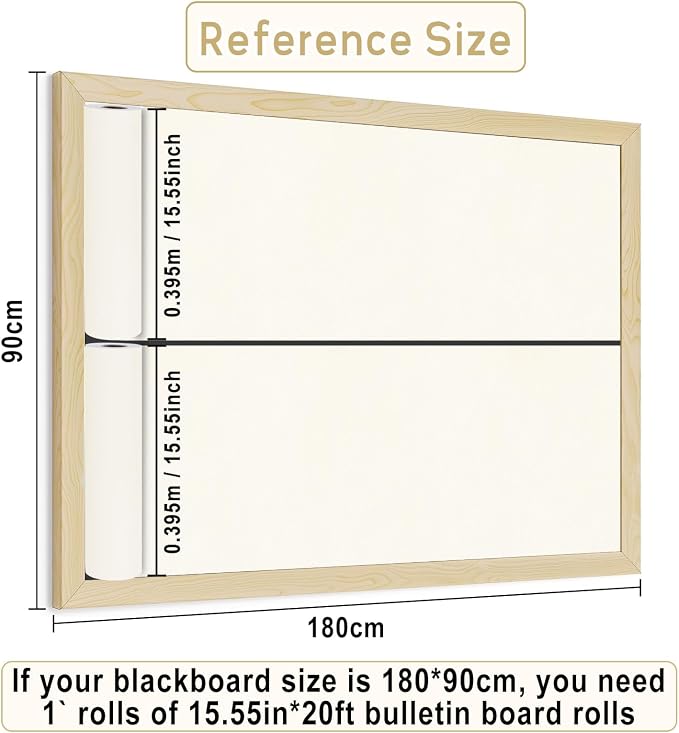 Cream Bulletin Board Roll Reusable Waterproof Erasable Bulletin Board Wrinkle Resistant Poster Non-Woven Fabric Bulletin Board Roll for Back to School Classroom Decor Wrap DIY Crafts 15.55" x20ft