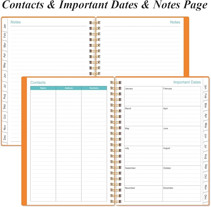 2026 Appointment Book & Planner - 2026 Daily Hourly Planner from January 2026 - December 2026, Weekly Appointment Book with 30-Minute Interval, Medium 6.4" x 8.5", Orange-D