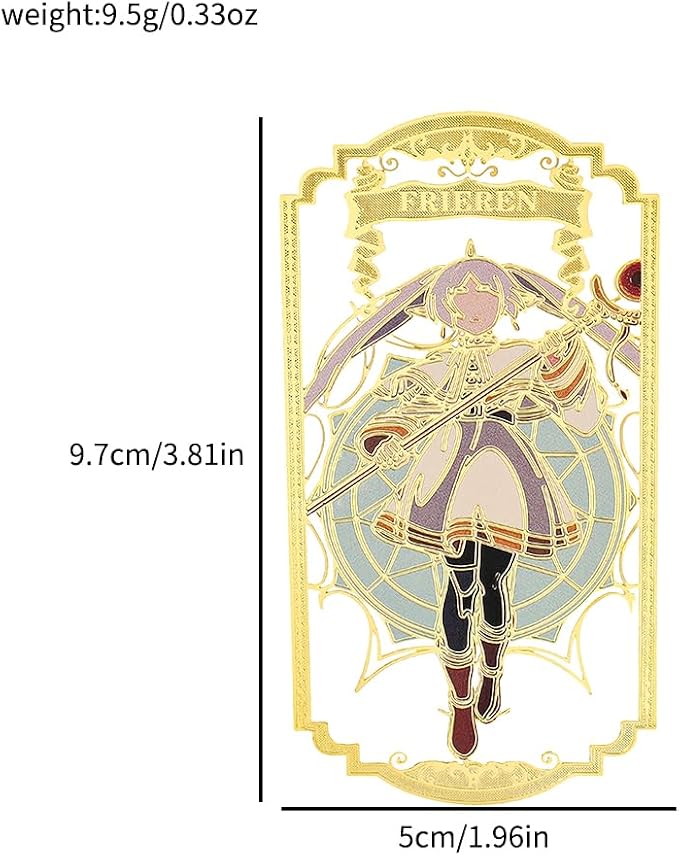 Anime Frieren: Beyond Journey's End Bookmark Stainless Steel Manga Fans Cartoon Fashion Student Scholar Learning Gift (Frieren)