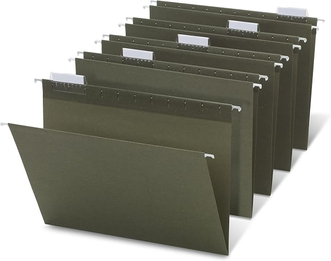 Office Depot Standard Green Hanging Folders, 1/5 Cut, Letter Size, Box Of 25