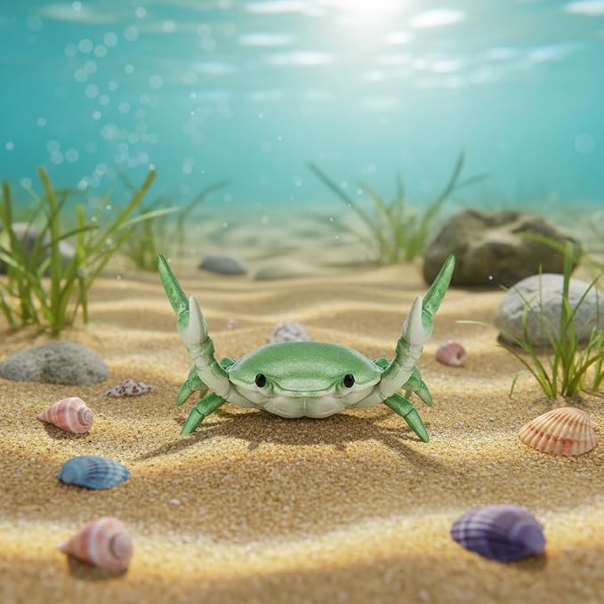 1 Pc Green Creative Crab Pen Holder Weightlifting Crabs Pen Stand Storage Rack,Pencil Holders Desk Supplies Holders and Dispensers, Office Desktop Decoration, Desk Accessories and Workspace