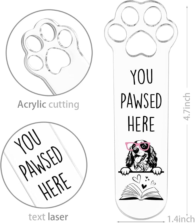 Cocker Dog Lover Gifts, Cocker Dog Bookmark for Book Lovers Bookworm Bookish Nerd Librarian Sister Brother Friend, Cute Funny Bookmarks for Women, Book Club Gifts for Reader Pet Owner-LDS09