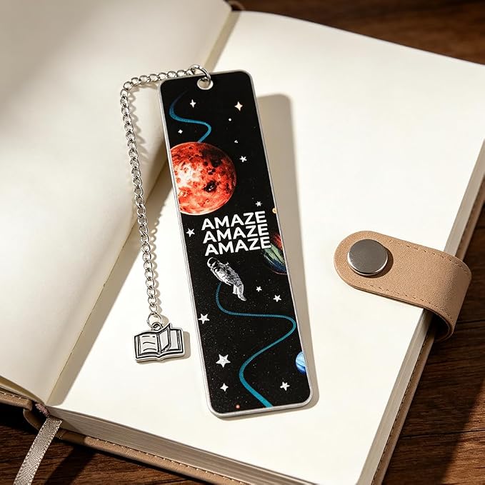 Project Hail Mary Double-Sided Metal Bookmark Jazz Hands Movie Fan Collection Gift Rocky Sci-Fi Book Lover Gift Book Accessory (Project Hail Mary)