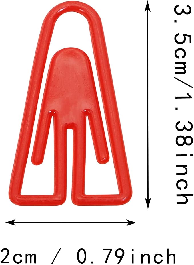 Tupalizy 50PCS Plastic Paper Clips Bookmarks Smooth Colored Paperclip Clamp for Scrapbooking Planners Notebook Travel Photos Documents Crafts Teachers School Home Office Supplies (35mm, Triangle)
