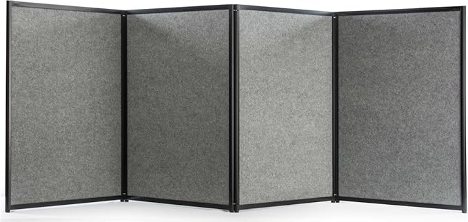 Trade Show Presentation Board, 4 Panels Fit 8-Foot Table, Double Sided, Choose with or Without Lights