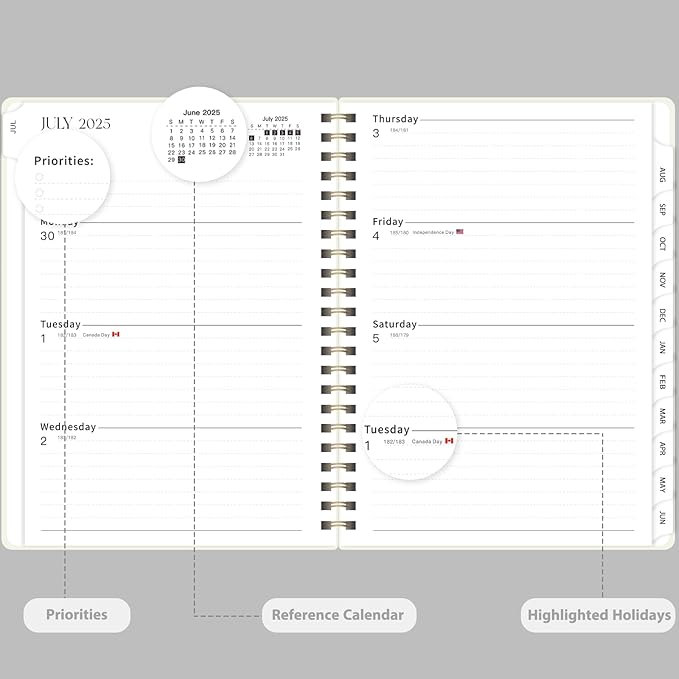 Planner 2026-2027, Weekly and Monthly Academic Year Calendar Planner, July 2026 - June 2027, Daily Agenda Book for Office School Supplies, Letter Size(8.5'' x 11'')