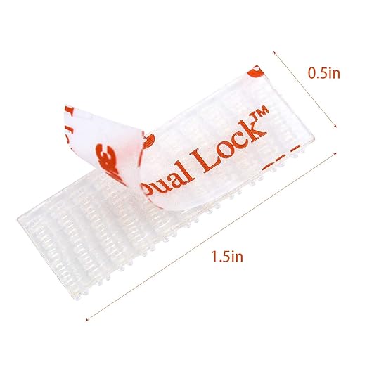 HSTECH EZ Pass/IPass/IZoom Toll Tag Mounting Kit - 4 Pcs (2 Sets) Reclosable Fastener Peel and Stick Adhesive Dual Lock Tape