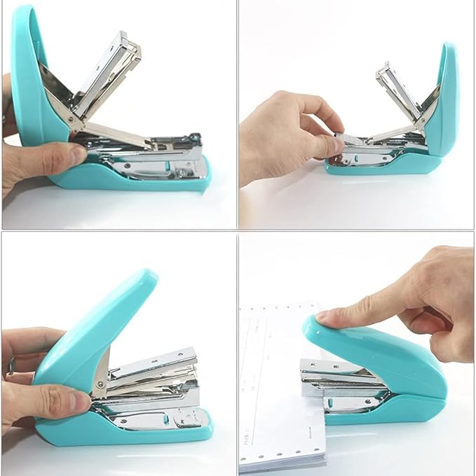 Desk Stapler Mini Stapler Desktop Stapler 20-Page Capacity Stabler Document Binding Desktop Office Student Supplies Staplers for Desk School Supplies (Color : B)