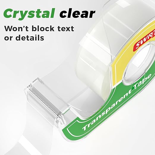 SWRT Tape, 12 Rolls Clear Tape Refills for Dispenser, Transparent Tape, 3/4 in x 800 in Tape Rolls, Strong Adhesive Tape for Gift Wrapping, Home, School & Office Tape