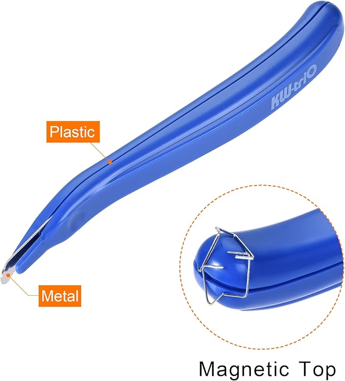 MECCANIXITY Staple Remover Tools, Magnetic Staplers Puller for Office Home Desktop Accessory, Blue