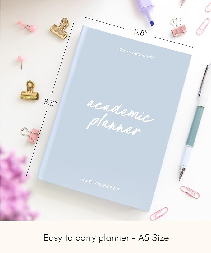 Lamare Academic Planner 2026 College Essentials – Undated Weekly College Student Planner for Homeschool, High School, College & Nursing Students