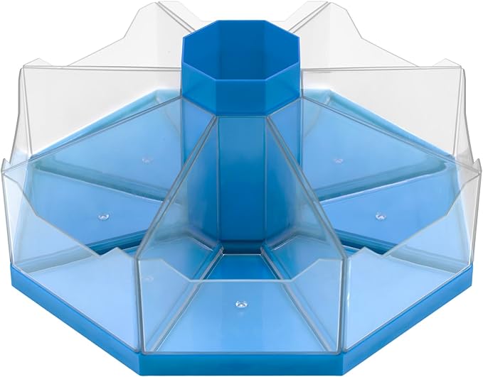 Junior Learning: Classroom Caddie - Blue - 360 Spinning Class & Desk Organizer, Holds 8 Removable Compartment Trays, Store Art & Writing Supplies