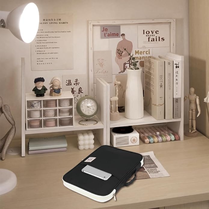 A4 Document Bag File Folder, Multifunctional A4 Document Bags Portfolio Organizer Waterproof Travel Pouch Zippered Case