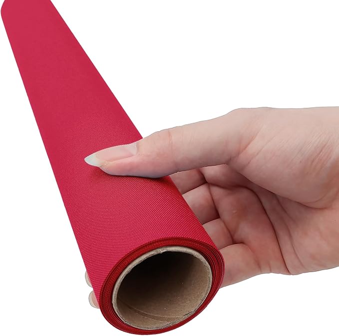 Red Book Cloth Cover, 17x55', Fabric Surface & Paper Backed, Binding Cloth for Books (Red, 17in x 55in)