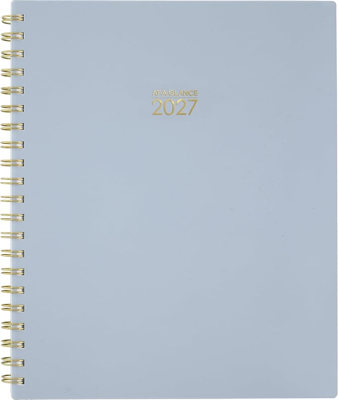AT-A-GLANCE 2027 Planner, Weekly & Monthly, 13-Month Jan-Jan, 8.5" x 11", Harmony, Ice Blue (1099-905-38-27)