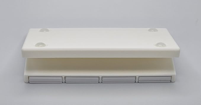 Remote Holder Organizer Pedestal Caddy compatible with Lutron Pico Remotes, Anti-Slip Feet, Holds 4 Remotes, White, Indoor Use Only