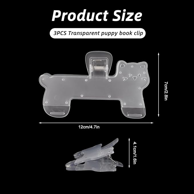 3 Pcs Book Clips,3 Colors Strong Page Holders for Reading,Portable Book Openers,Practical Book Page Markers for Teachers,Students,Office,and Home(Cat)