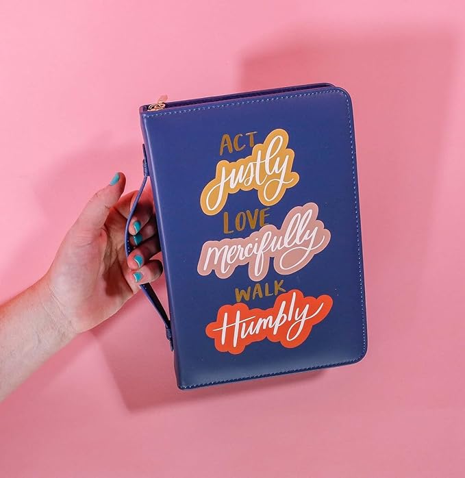Eccolo Zippered Bible and Book Cover Case for Men and Women, Holds & Protects Standard 5.5 x 8.5 Bibles