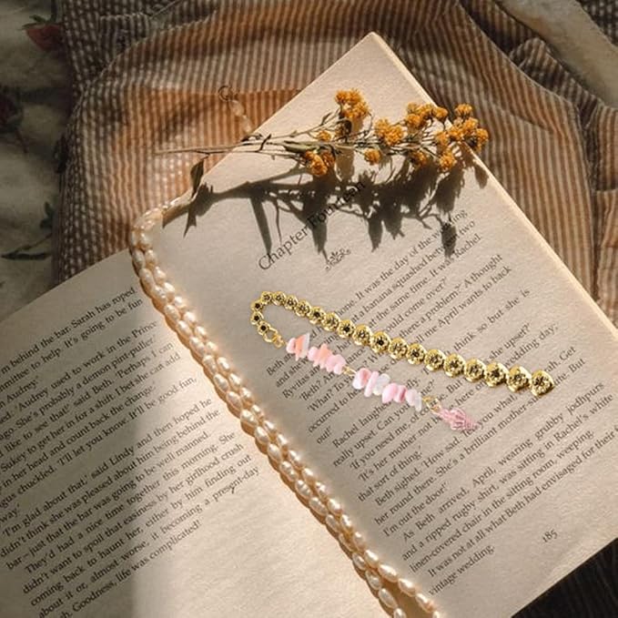 SUNNYCLUE 12Pcs 6 Styles Metal Bookmark Hairpin Hook Book Mark Alloy Vintage Antique Gold Flower Carved Bookmarks Findings with Hole Book Marker Blank for Crafts Teacher Reading Jewelry DIY Gifts