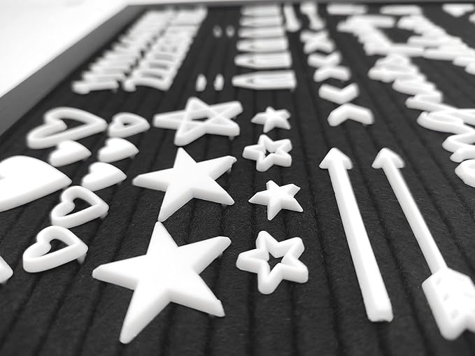 Felt Letter Board Letters Set, Letter Sign Symbol Numbers and Cursive Week and Month Only
