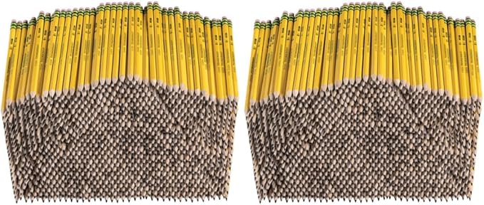 Ticonderoga Wood-Cased Pencils, Pre-Sharpened, 2 HB Soft, Yellow, 1000/Box, Pack of 2 Boxes, 2000 Pencils Total