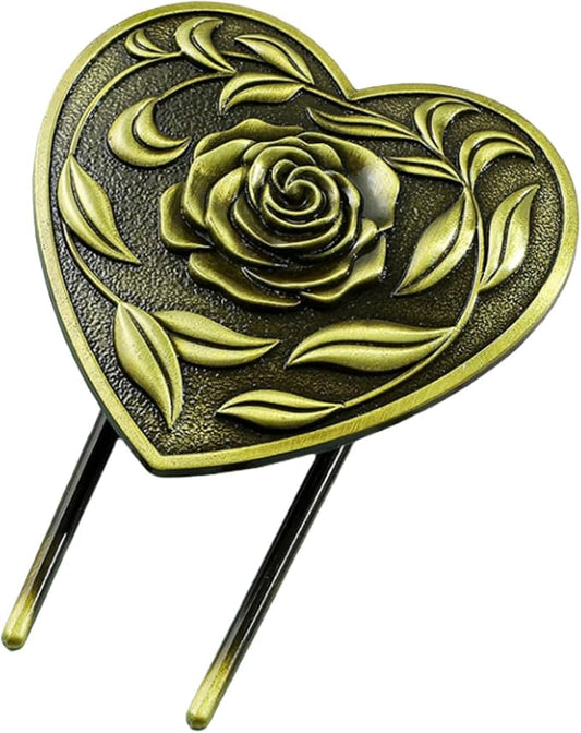 Bookmark,Heart Metal Book Clip, Journal Clip, Book Page Holder Clip,Vintage Book Clips, Hold Journal Open While Writing and Free Your Hands, Gifts for Book Lovers, Readers, Writers (Heart)