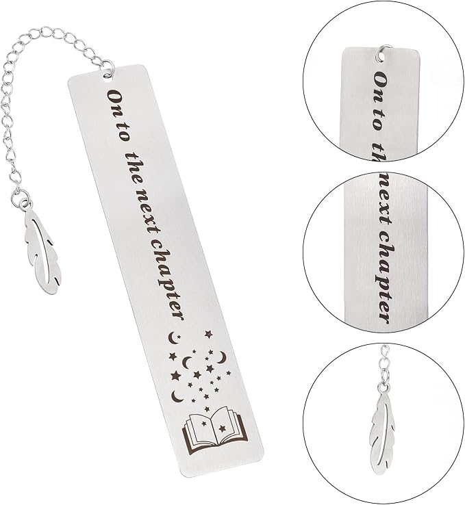 Inspirational Gifts for Women Men, On to The Next Chapter Bookmark, Graduation Gifts for Her Him, Retirement Coworker Leaving Farewell Gift for Friend Daughter Son, New Job Encouragement Book Marker