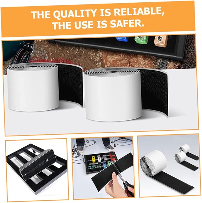 2rolls Hook and Pedal Mounting Tape for Guitar Pedal Board Professional Grade Adhesive Strips for Securely Fixing Easy to Use Suitable for Beginners and Professionals