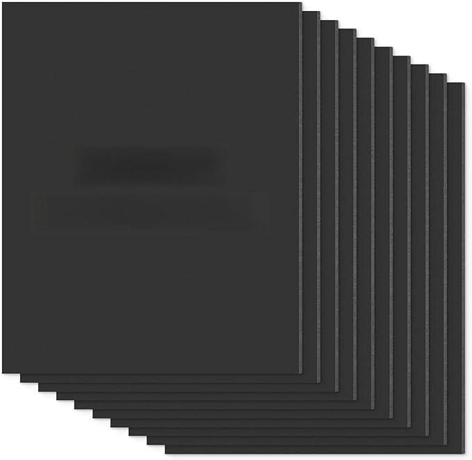 Mat Board Center Premium Black Foam Core Board - 16x20 Inches 3/16" Thick - 10 Pack - Acid-Free - Ideal for Mounting, Crafts, Art, and Presentations