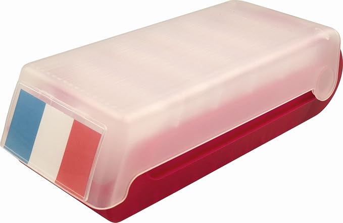 Helit BeeBox Flash Card Box A8 for 600 Cards Red
