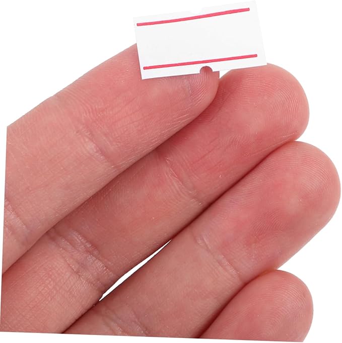 10 Rolls Prices Machine Labels Paper, White Pricemarker Label Stickers Sticky Prices Tag White Pricegun Labels Writable Prices Tags of Prices Tag Machines