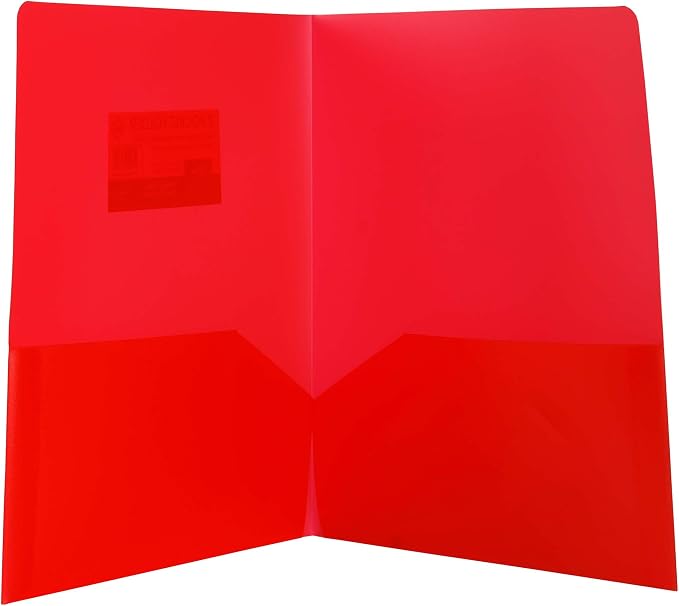 Filexec Products 2 Pocket Folder, Heavy Duty, Opaque, Assorted, Pack of 6 (50483-3132)