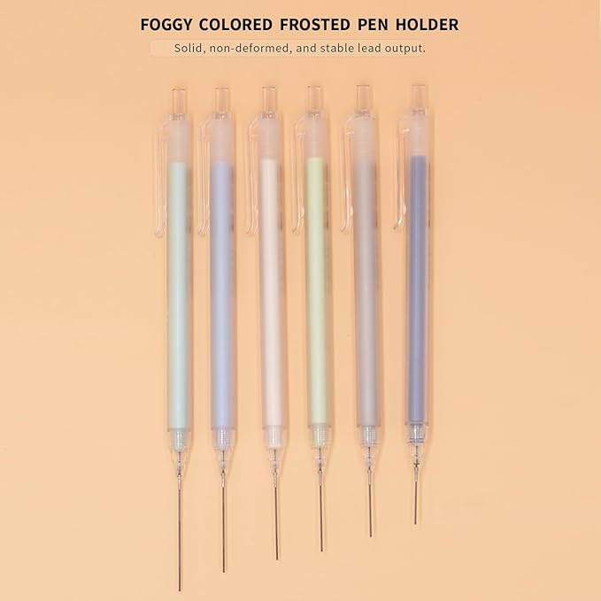0.7mm Cute Mechanical Pencil Set 12 PCS Pastel Mechanical Pencils With 1 Erasers,1 Tube HB Lead Refill For Writing,Sketching,Drawing,Student Stationary
