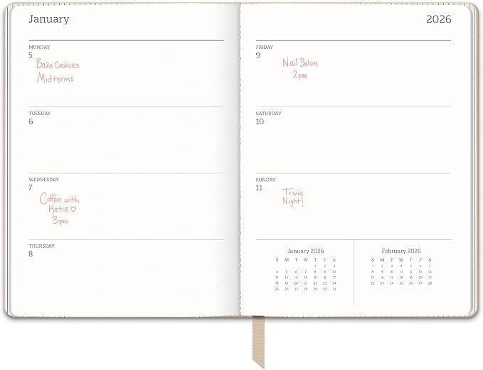 Orange Circle Studio Academic Planner 2025-2026, Sand Dollar, Medium
