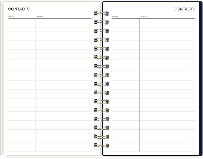 Blue Sky Perpetual Planner, Undated Planning Calendar, Daily Layout, 5" x 8", Open Ended Dating, Flexible Cover, Durable Twin Wire Binding, For Office and School, Tana