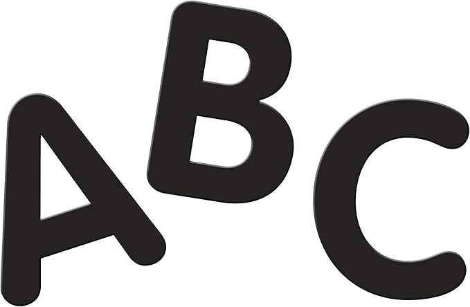 Pacon® PAC51620 Self-Adhesive Letters - Removable, Repositionable, Reusable, 4", Black, 78 Pieces