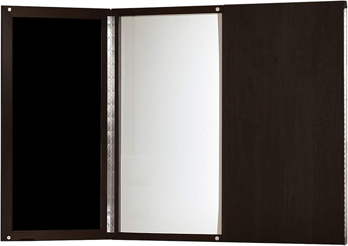 Safco Medina Presentation Board with Dry Erase Center Panel, Mocha Laminate